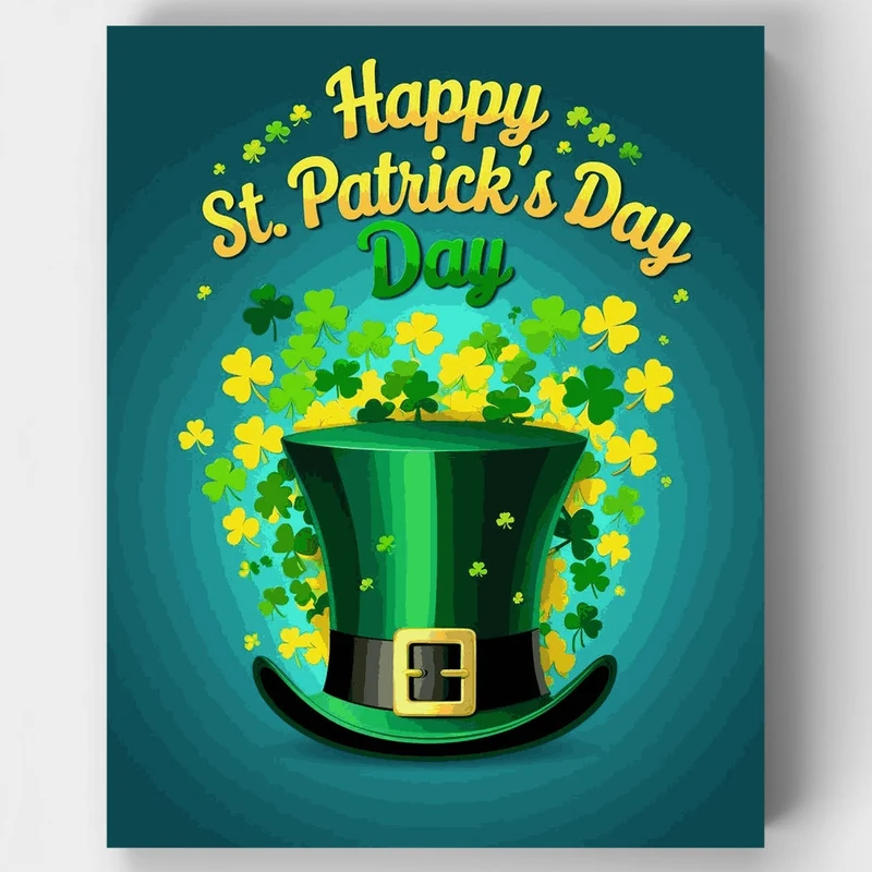 "Happy St. Patrick's Day" Paint by Numbers Kit #2