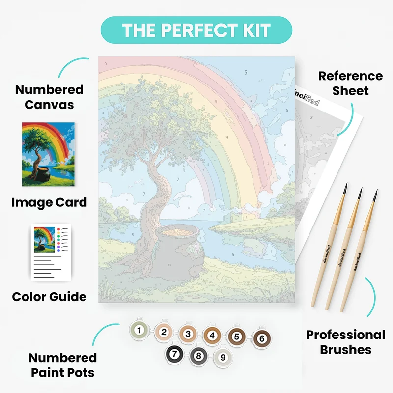 Pot of Gold Rainbow - Paint by Numbers Kit