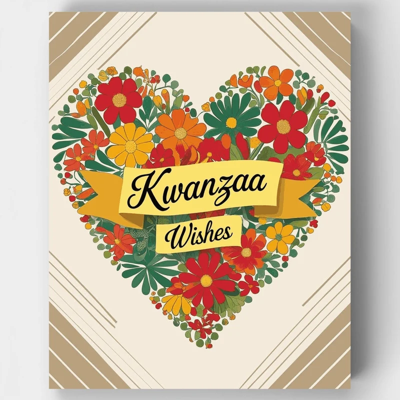 Kwanzaa Heart - Paint by Numbers Kit