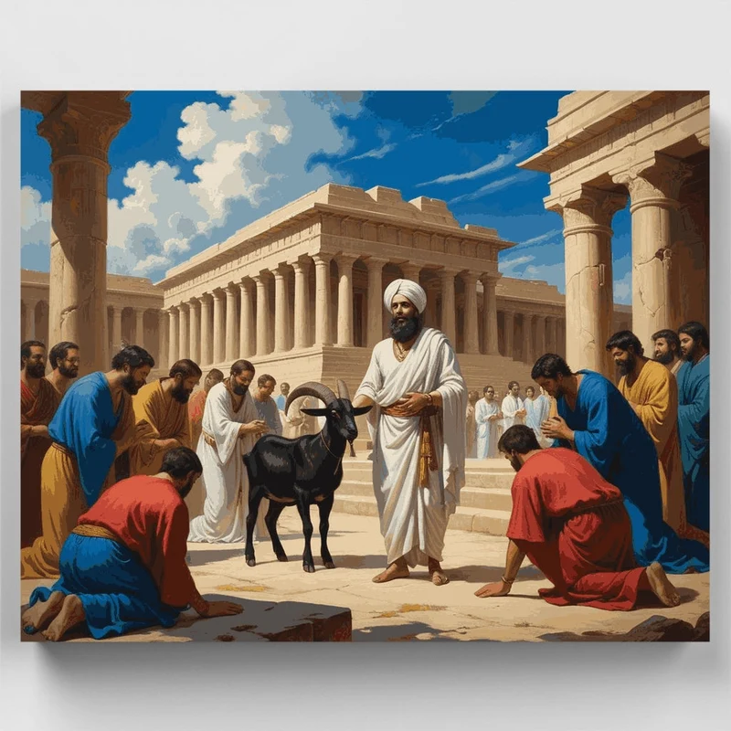 Ancient Temple Ceremony - Paint by Numbers Kit