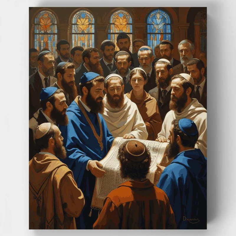 Torah Reading Ceremony - Paint by Numbers Kit