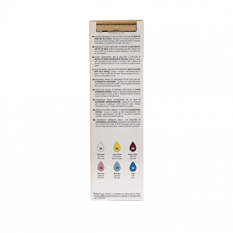 Pebeo Vitrea 160 set barv za steklo 6 x 20 ml