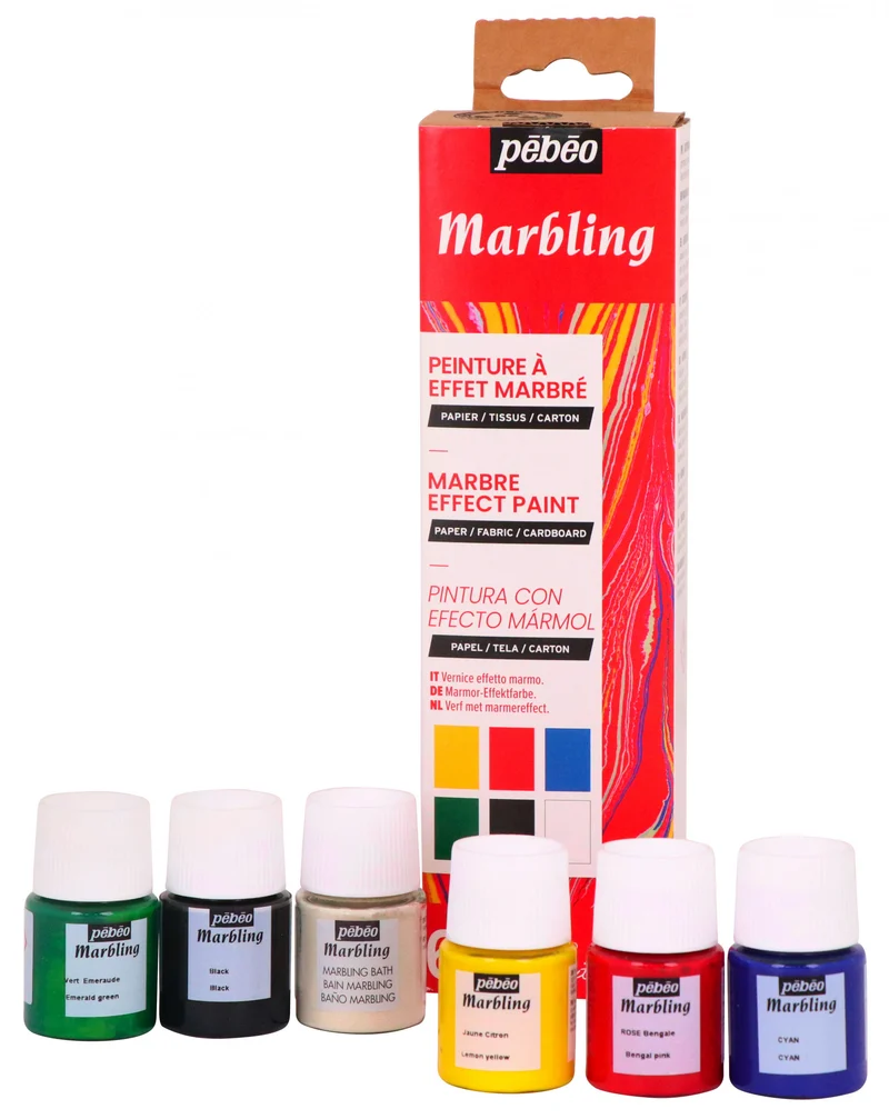 Pebeo Marbling set barv za marmoriranje 6 x 20 ml