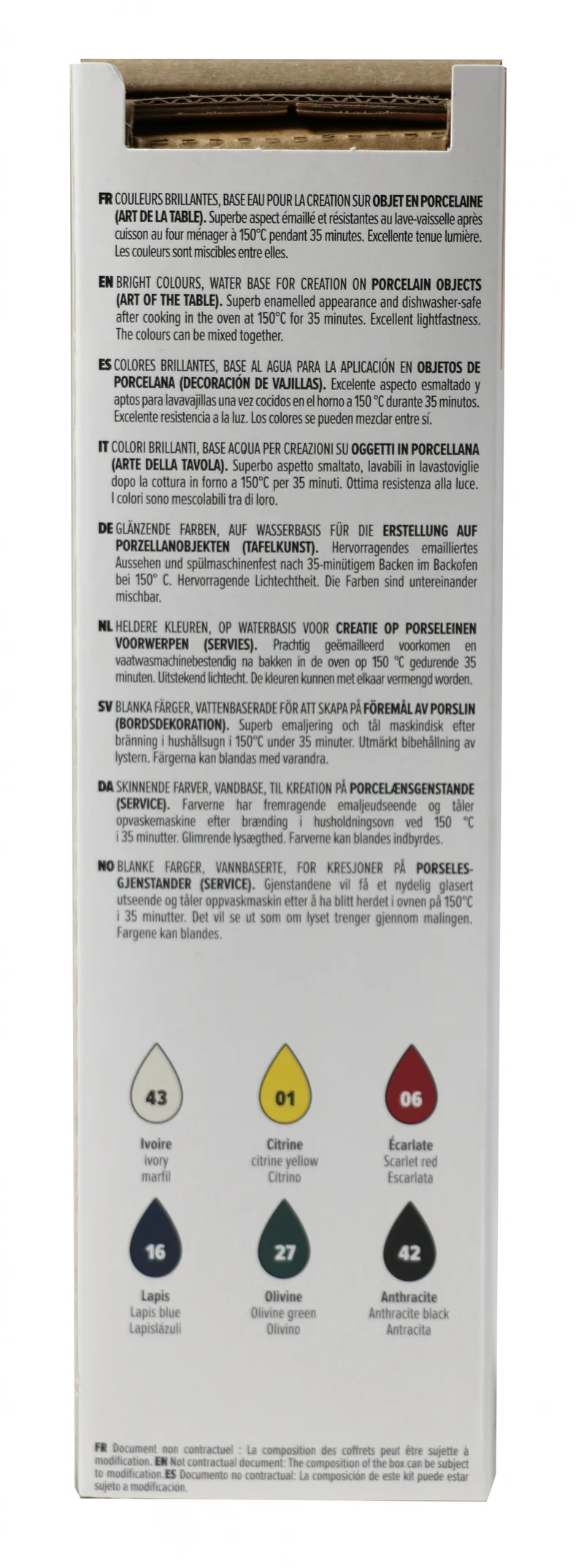 PEBEO Porcelaine 150 set boja za porculan