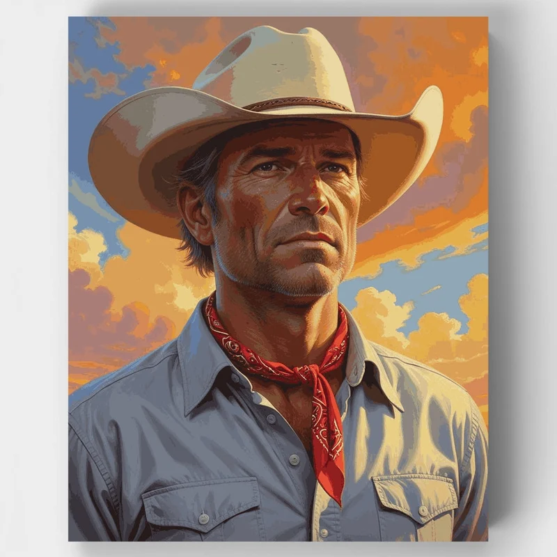 Western Cowboy - Paint by Numbers Kit