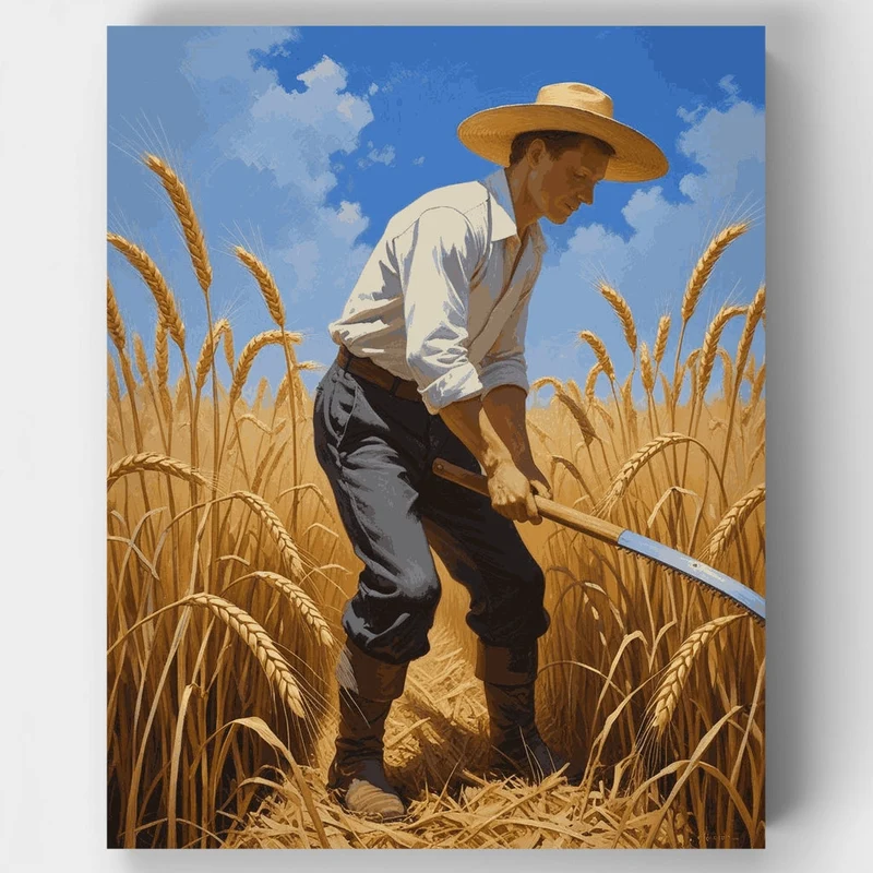 Wheat Field Harvest - Paint by Numbers Kit