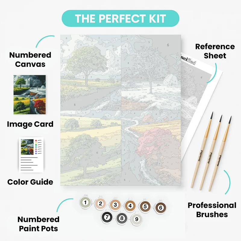 Seasonal Landscapes Quartet - Paint by Numbers Kit