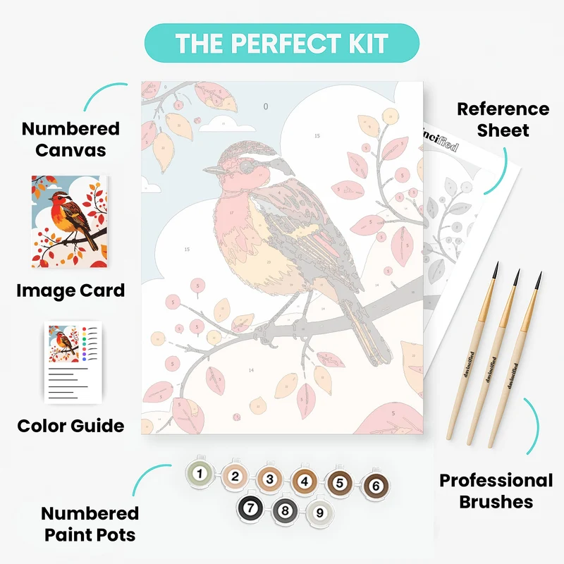 Autumn Bird - Paint by Numbers Kit