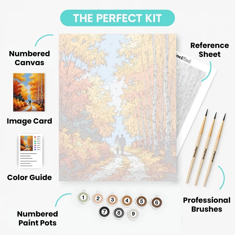 Autumn Forest Stroll - Paint by Numbers Kit