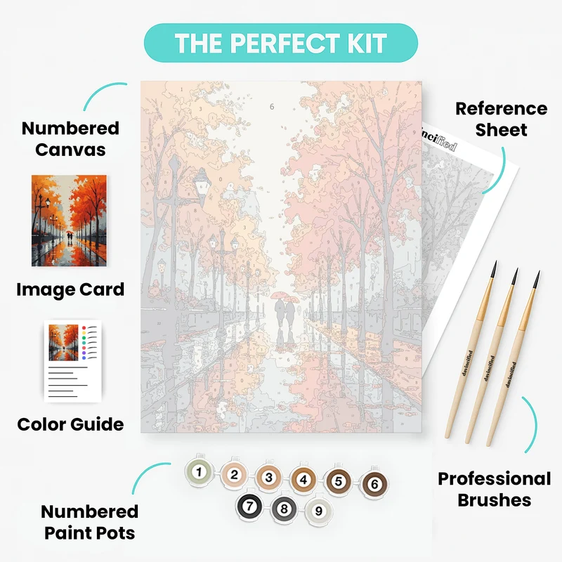 Autumn Park Romance - Paint by Numbers Kit