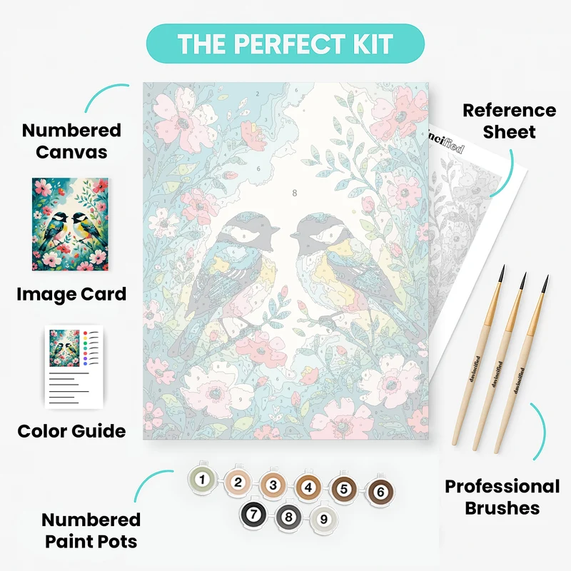 Birds and Flowers - Paint by Numbers Kit