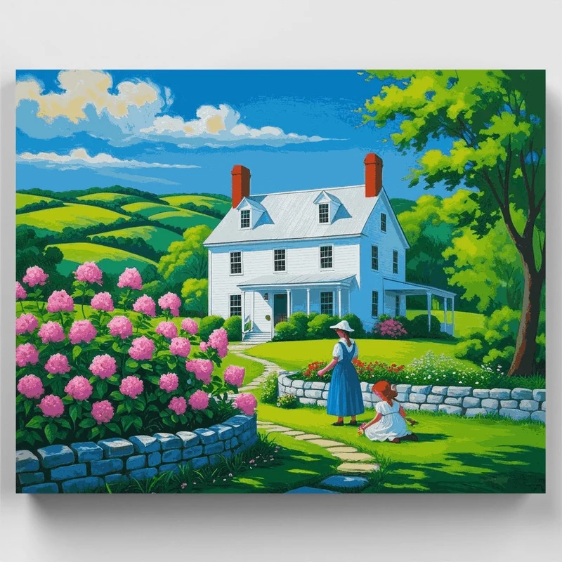 Country Farmhouse Blossoms - Paint by Numbers Kit