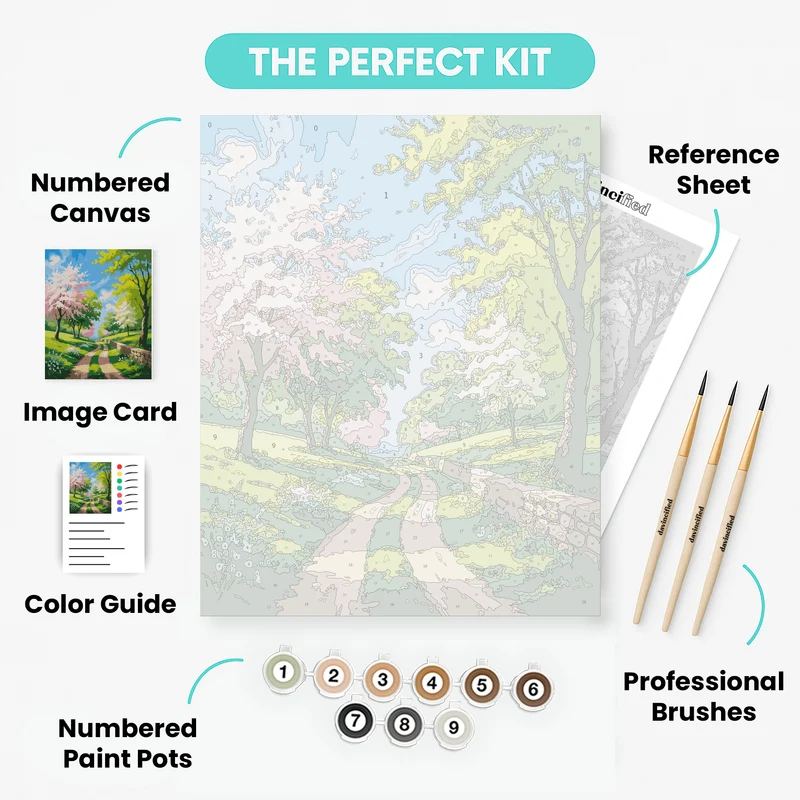 Spring Country Path - Paint by Numbers Kit