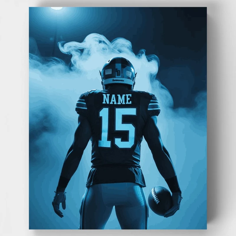 Dramatic Football Player - Paint by Numbers Kit