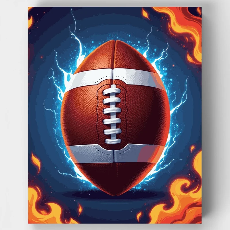 Electrifying Football - Paint by Numbers Kit