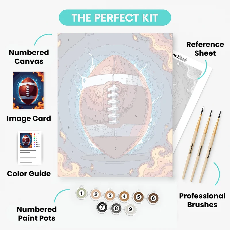 Electrifying Football - Paint by Numbers Kit