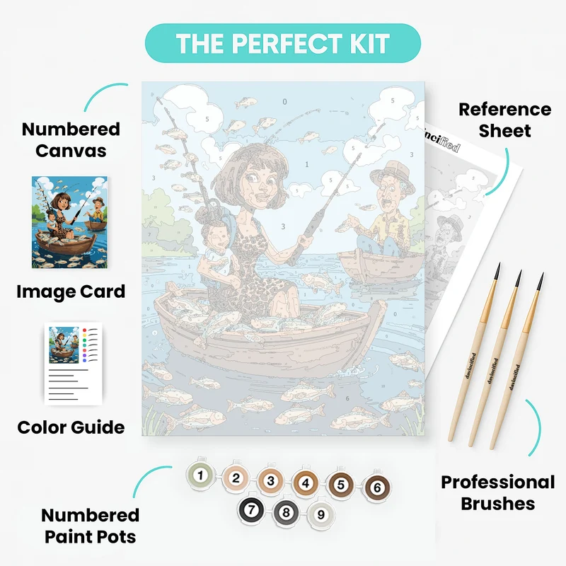 Fishing Family Fun - Paint by Numbers Kit