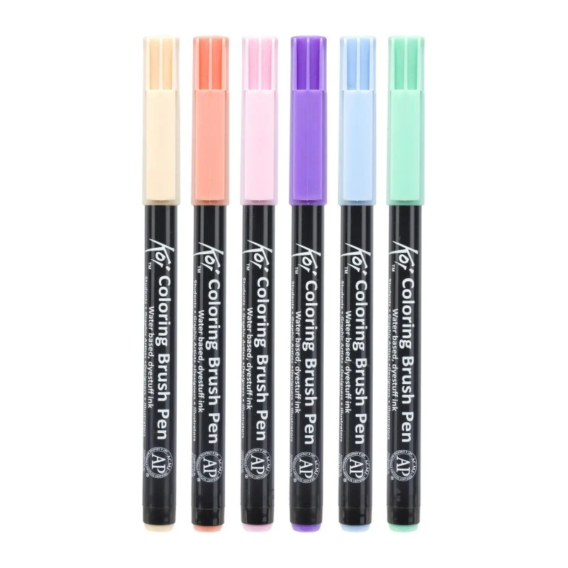 Μαρκαδόροι πινέλου ακουαρέλας Sakura Koi Coloring Brush Pen - σετ 6 τεμ. Sweets