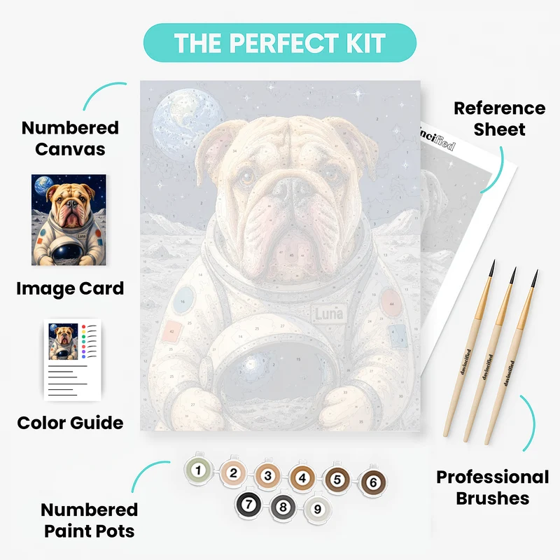 Space Explorer Pet - Custom Paint by Numbers Kit