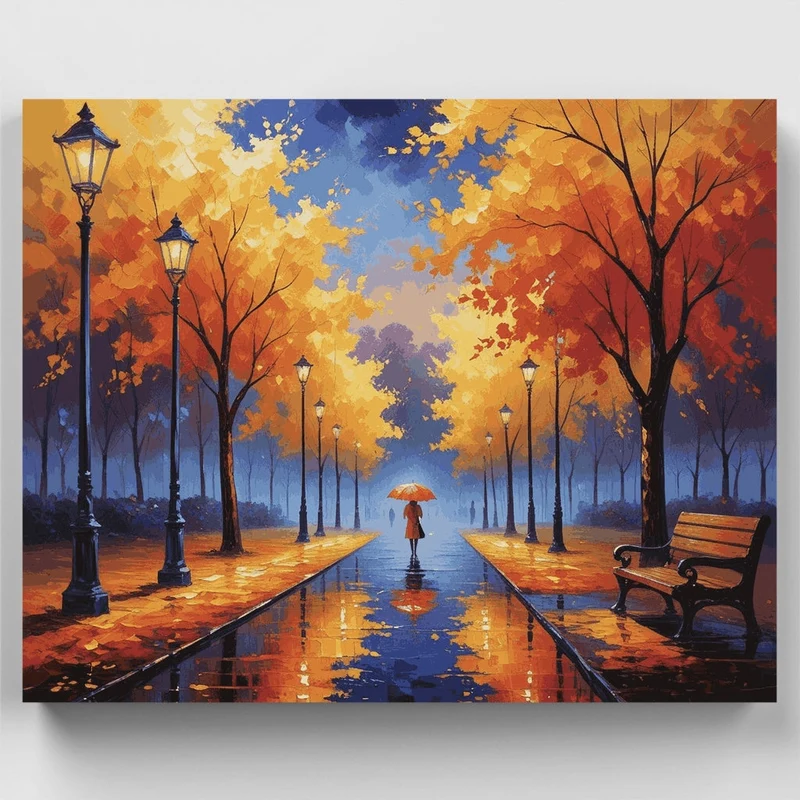 Autumn Park Stroll - Paint by Numbers Kit