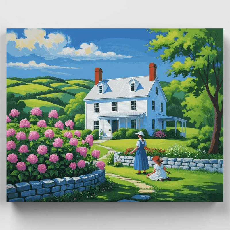 Country Farmhouse Garden - Paint by Numbers Kit