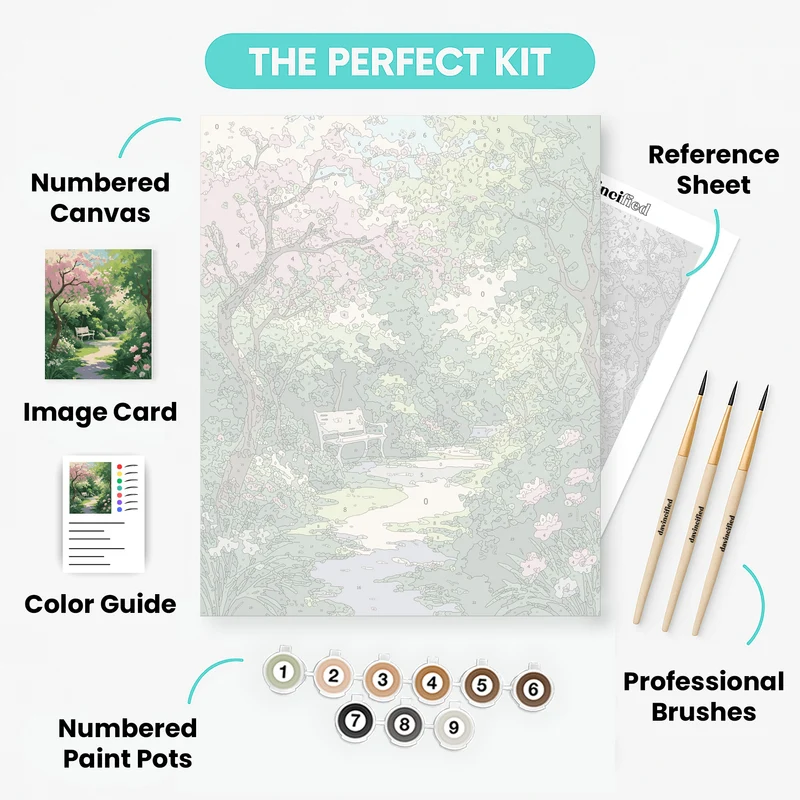 Tranquil Spring Garden - Paint by Numbers Kit