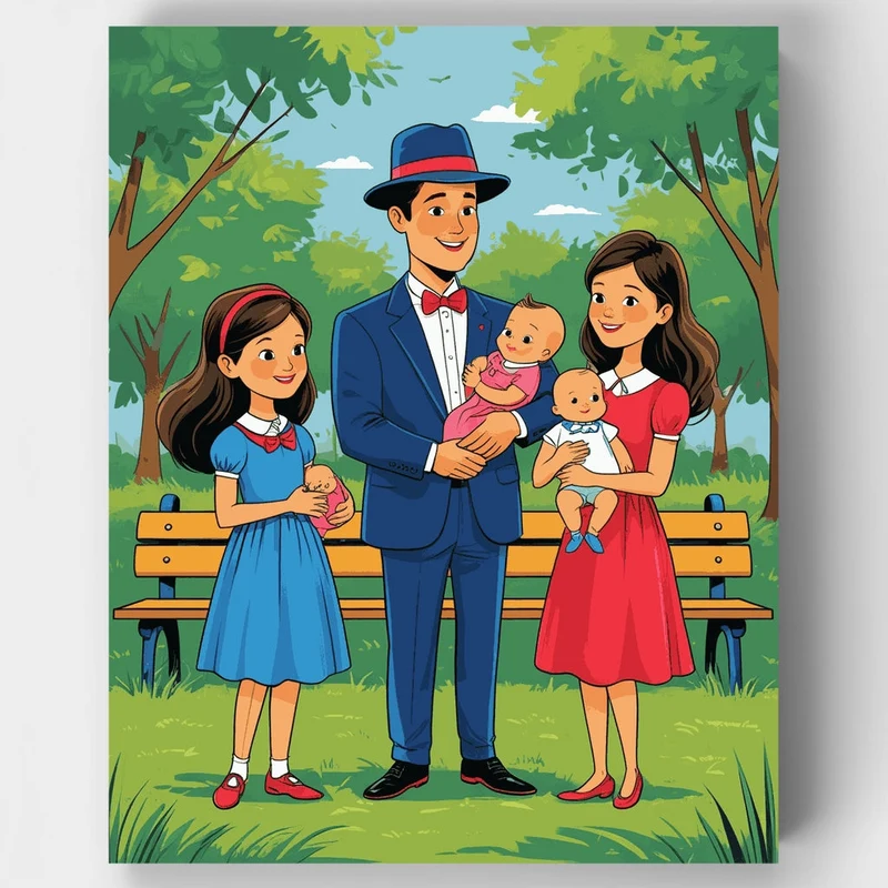 Family Park Day - Paint by Numbers Kit