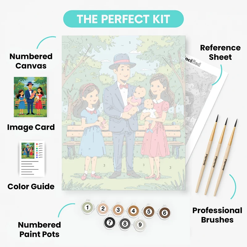 Family Park Day - Paint by Numbers Kit