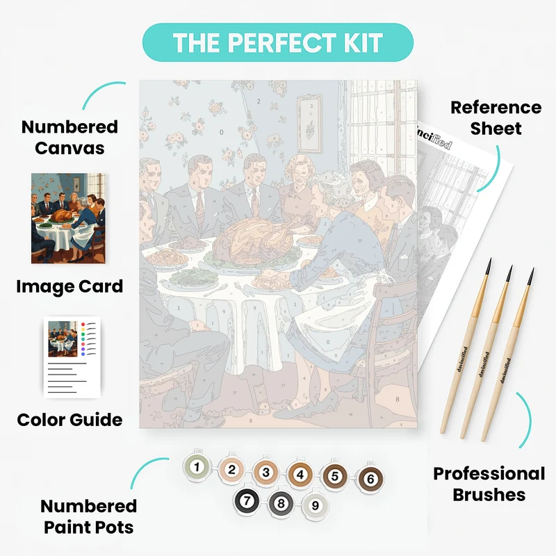 Vintage Family Dinner - Paint by Numbers Kit