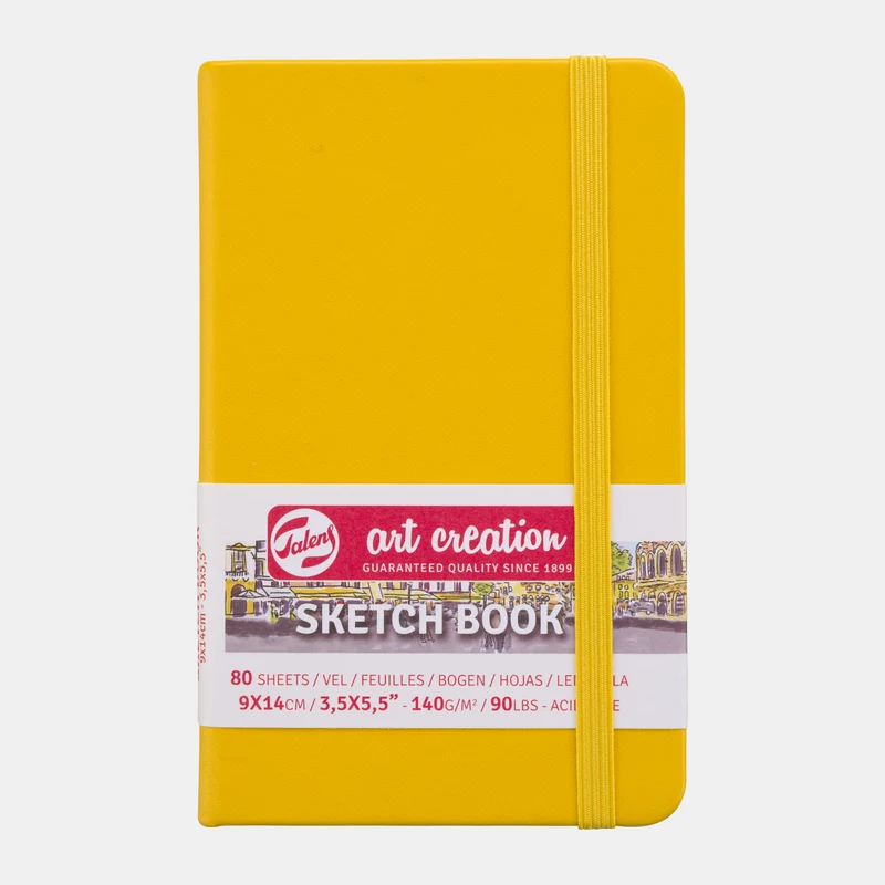 Skicirka Talens Art Creation Golden Yellow 9 x 14 cm, 140 g, 80 listov - trda vezava