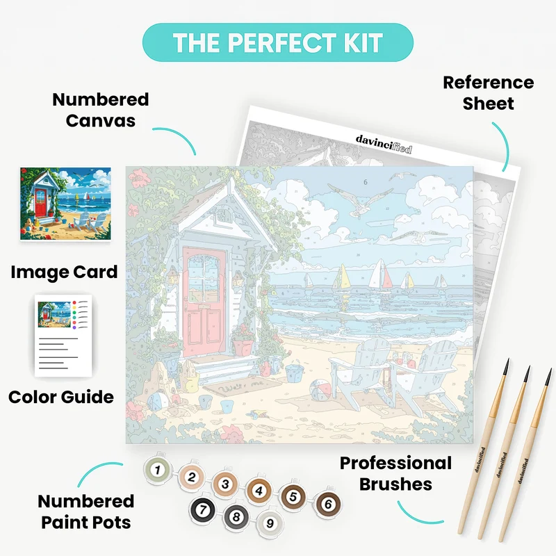 Seaside Cottage - Paint by Numbers Kit