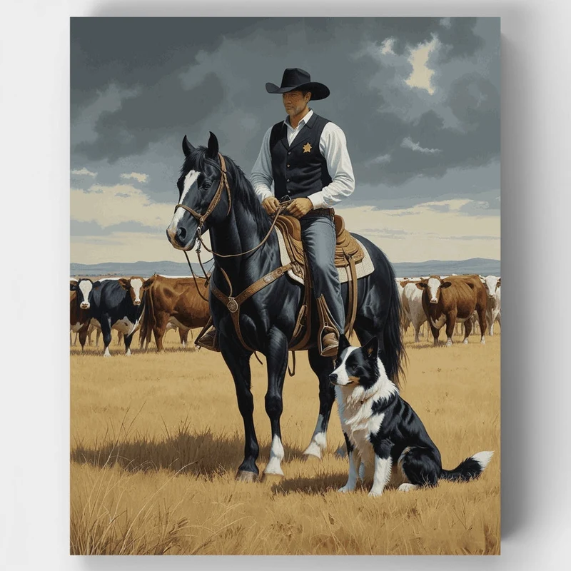 Western Sheriff - Paint by Numbers Kit