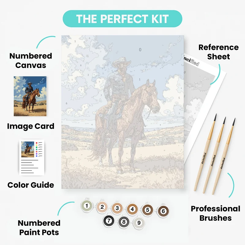 Cowboy on the Range - Paint by Numbers Kit