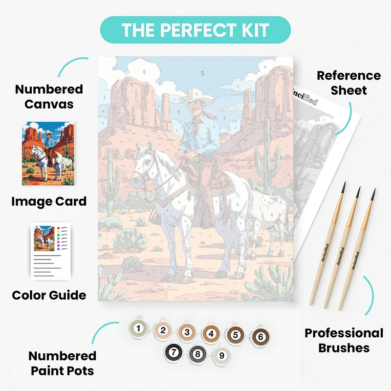 Cowboy in Monument Valley - Paint by Numbers Kit