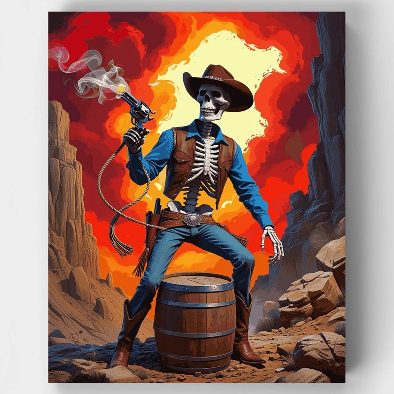 Undead Cowboy - Paint by Numbers Kit