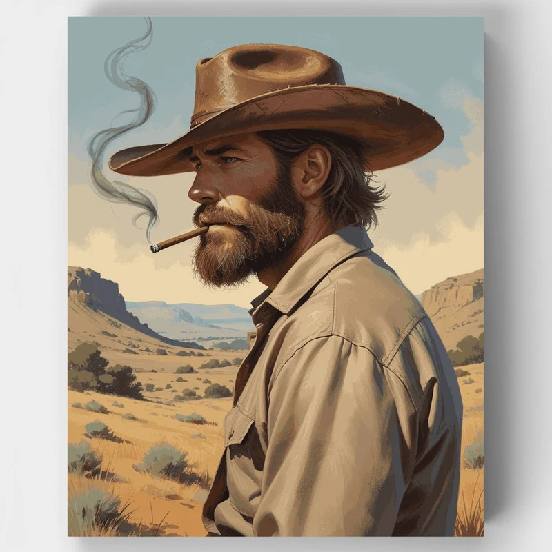 Rugged Cowboy - Paint by Numbers Kit