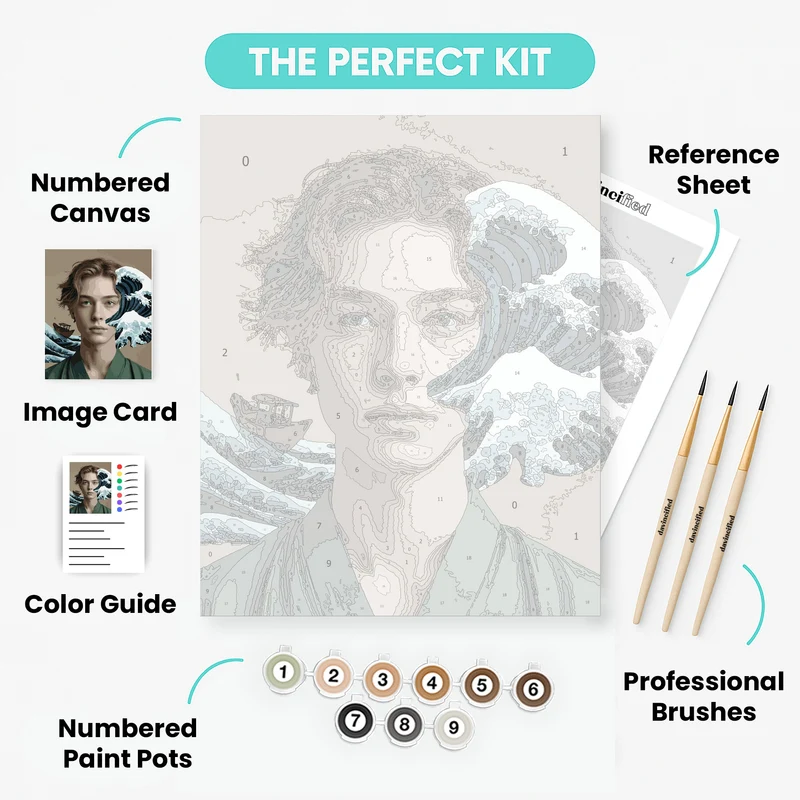 Ocean Dreams Portrait - Paint by Numbers Kit