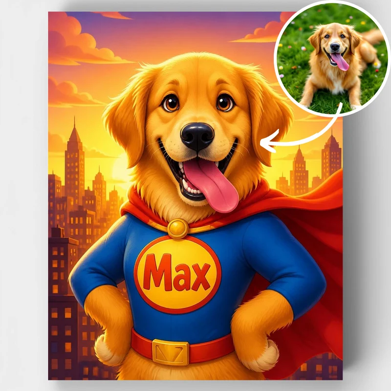 Super Pet Hero - Custom Paint by Numbers Kit