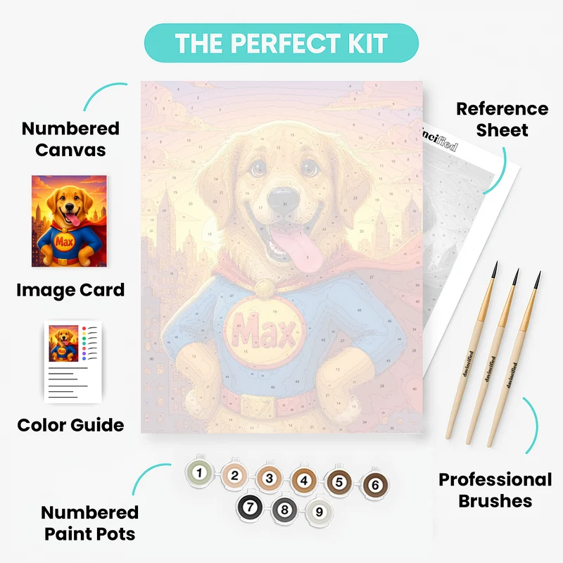 Super Pet Hero - Custom Paint by Numbers Kit
