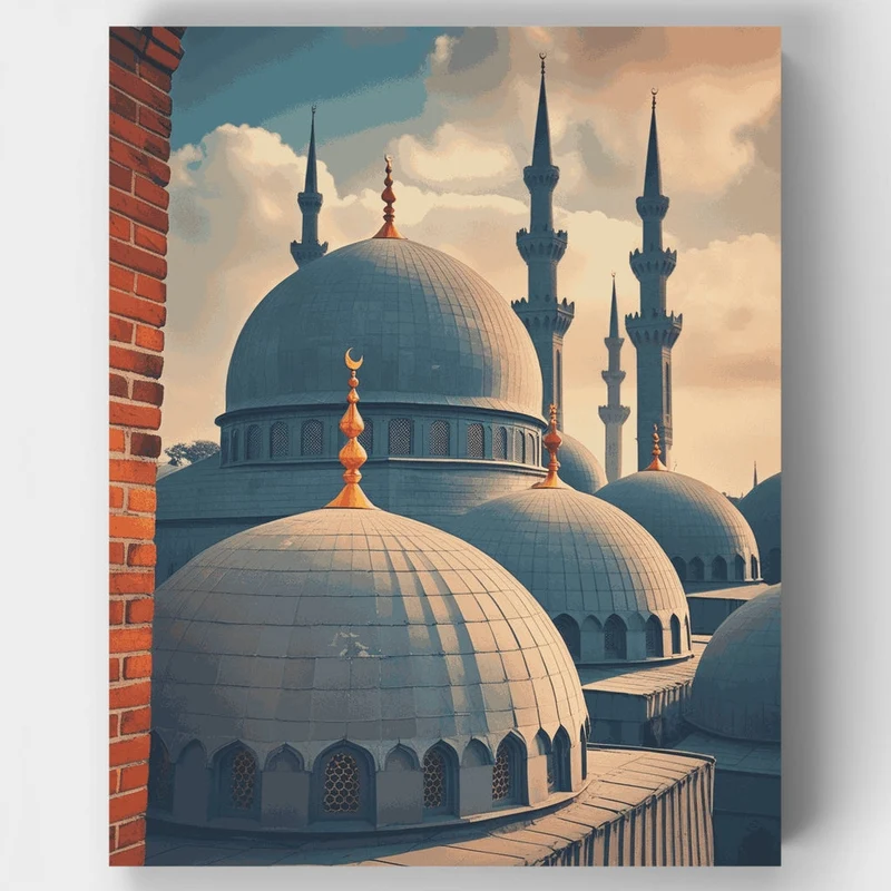Islamic Mosque Domes - Paint by Numbers Kit