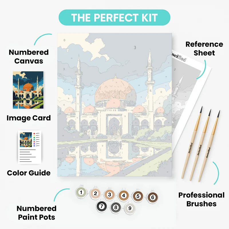Majestic Mosque - Paint by Numbers Kit