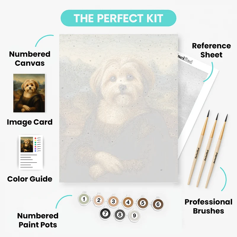 Mona Lisa Pet - Custom Paint by Numbers Kit