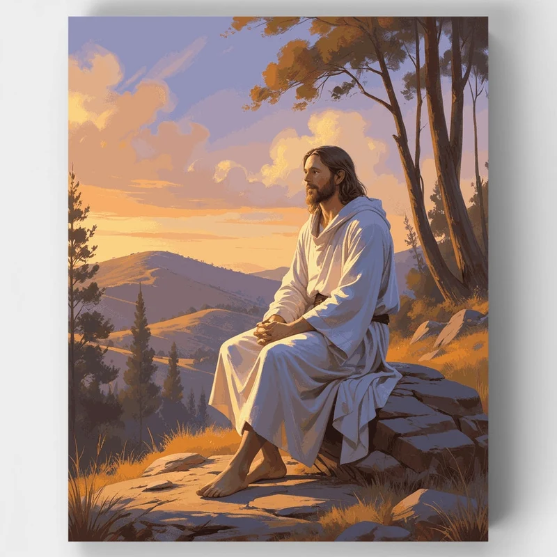 Jesus in Meditation - Paint by Numbers Kit