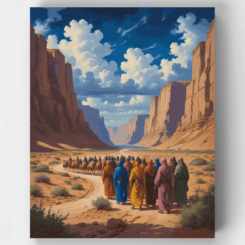 Desert Canyon Pilgrimage - Paint by Numbers Kit