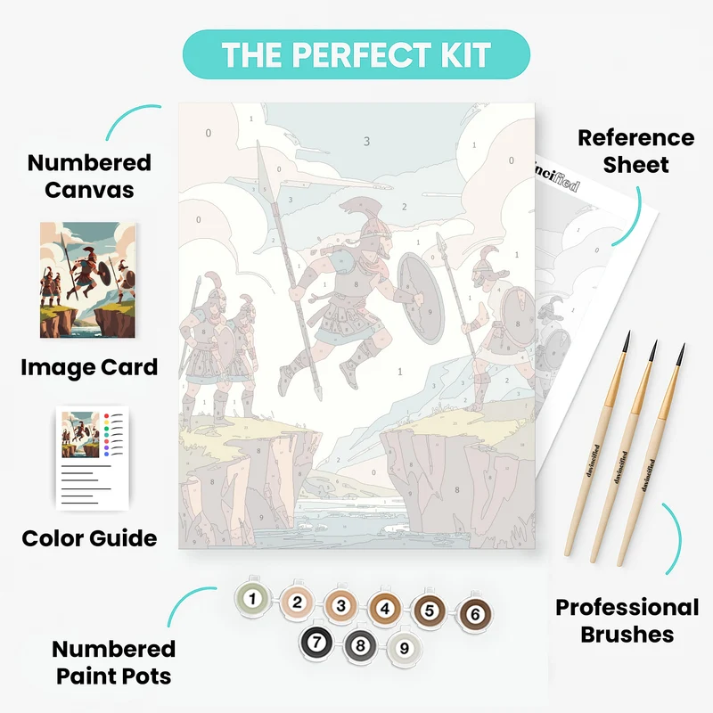 Ancient Warriors Battle - Paint by Numbers Kit