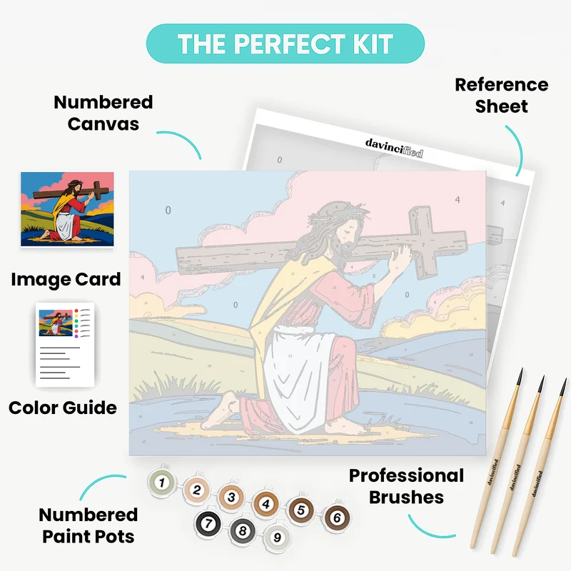 Jesus Carrying the Cross - Paint by Numbers Kit