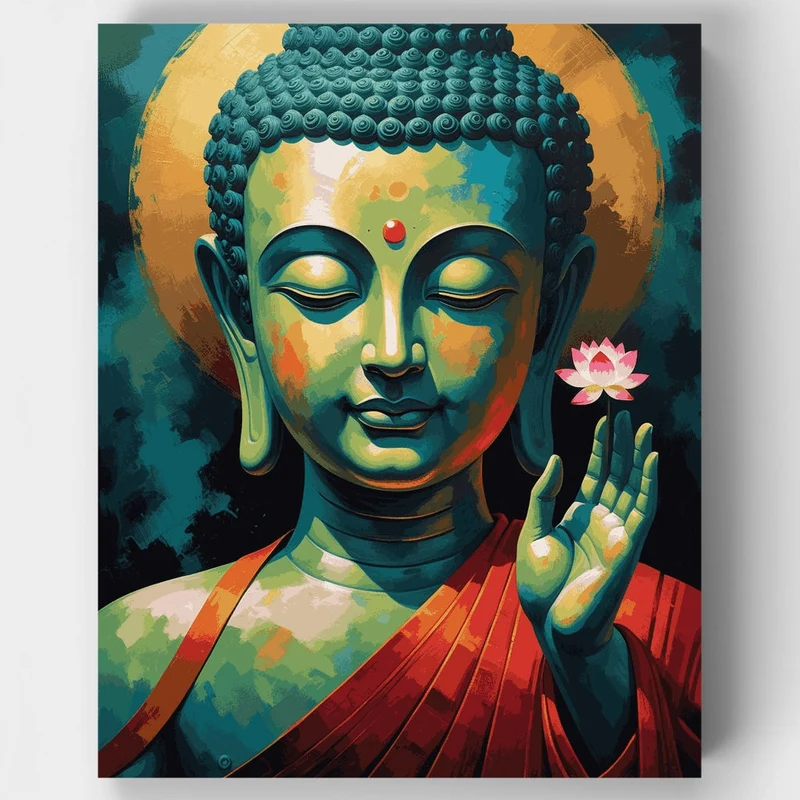 Buddha with Lotus - Paint by Numbers Kit