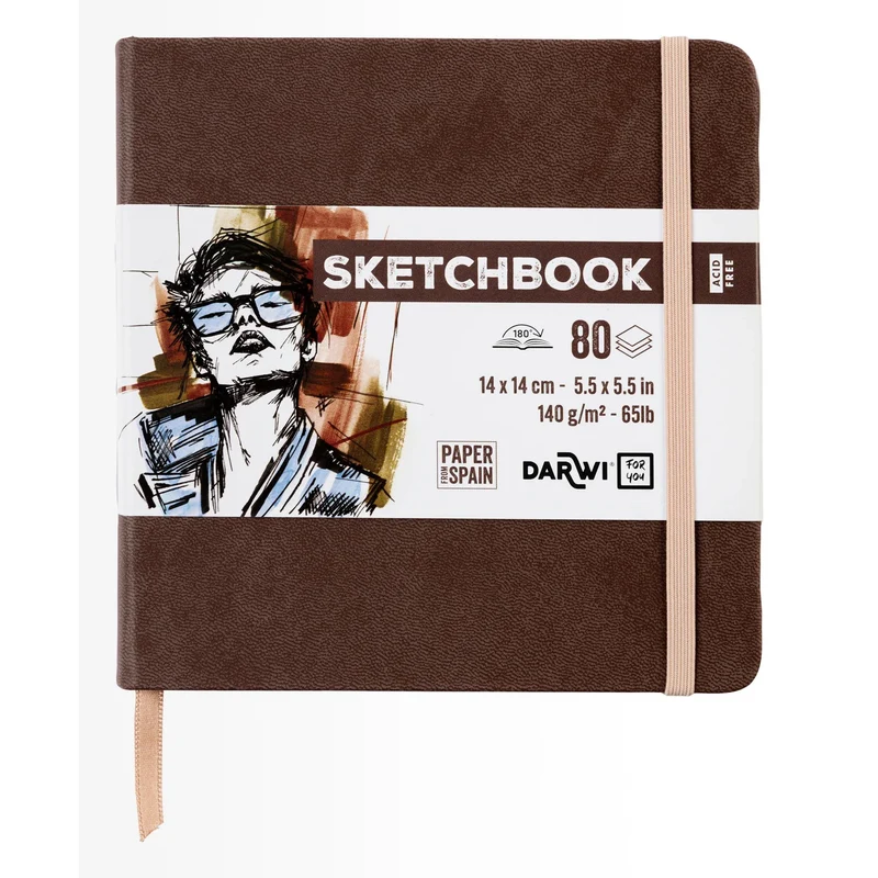 Skicirka DARWI Brown 14 x 14 cm 140 g 80 listov