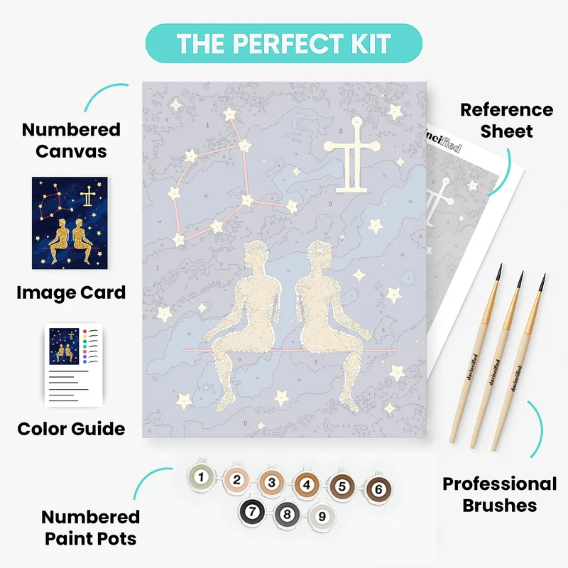 Gemini Constellation - Paint by Numbers Kit