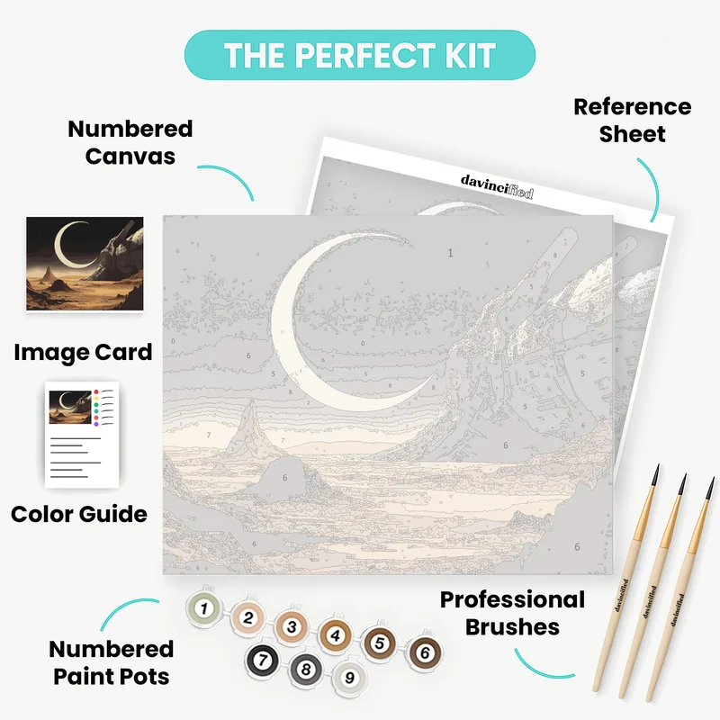 Alien Planet Crash - Paint by Numbers Kit